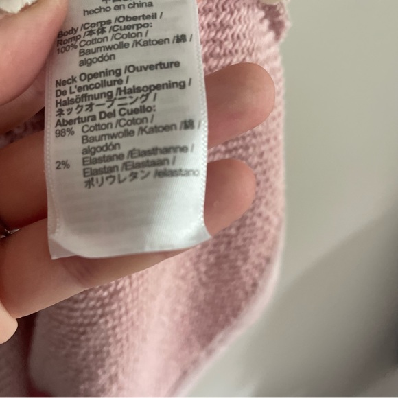 Madewell MWL Airyterry Sweatshirt Tee Dress Pink Small S - Picture 6 of 7